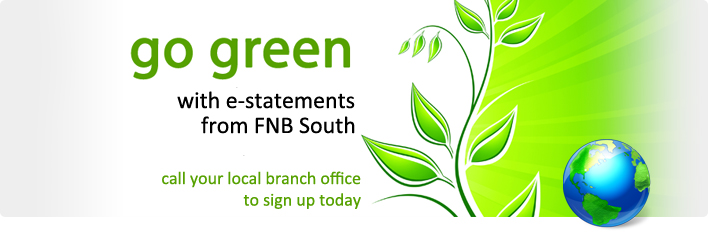 Go green with e-statements. Click to learn more...